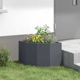 Vaso d'angolo Antracite 45 x 45 x 35 cm Acciaio
