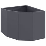 Vaso d'angolo Antracite 45 x 45 x 35 cm Acciaio