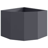 Vaso d'angolo Antracite 45 x 45 x 35 cm Acciaio