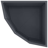 Vaso d'angolo Antracite 45 x 45 x 35 cm Acciaio