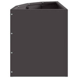 Vaso d'angolo Nero 30 x 30 x 35 cm Acciaio