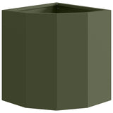 Vaso d'angolo Oliver verde 30 x 30 x 35 cm Acciaio