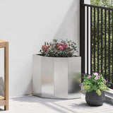 Vaso d'angolo Argento 30 x 30 x 35 cm Acciaio inossidabile