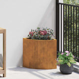 Vaso d'angolo Ruggine 30 x 30 x 35 cm acciaio corten