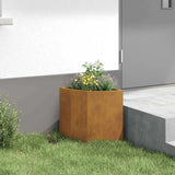 Vaso d'angolo Ruggine 30 x 30 x 35 cm acciaio corten
