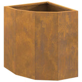 Vaso d'angolo Ruggine 30 x 30 x 35 cm acciaio corten