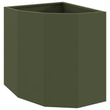 Vaso d'angolo Oliver verde 45 x 45 x 50 cm Acciaio