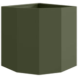 Vaso d'angolo Oliver verde 45 x 45 x 50 cm Acciaio