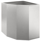 Vaso d'angolo Argento 45 x 45 x 50 cm Acciaio inossidabile