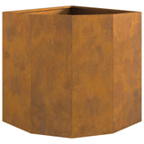 Vaso d'angolo Ruggine 45 x 45 x 50 cm acciaio corten