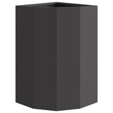 Vaso d'angolo Nero 30 x 30 x 50 cm Acciaio