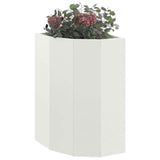 Vaso d'angolo Bianco 30 x 30 x 50 cm Acciaio
