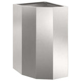 Vaso d'angolo Argento 30 x 30 x 50 cm Acciaio inossidabile