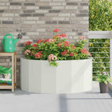 Fioriera Bianco 120 x 60 x 50 cm Acciaio