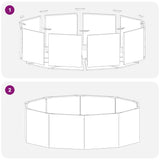 Fioriera Antracite 120 x 120 x 35 cm Acciaio