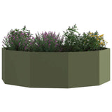 Fioriera Verde oliva 120 x 120 x 35 cm Acciaio