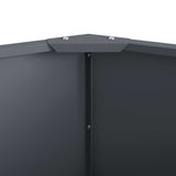 Fioriera Antracite 90 x 90 x 35 cm Acciaio