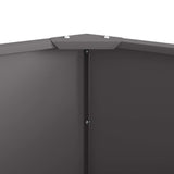 Fioriera Nero 120 x 120 x 50 cm Acciaio