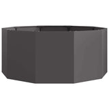 Fioriera Nero 120 x 120 x 50 cm Acciaio