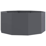 Fioriera Antracite 120 x 120 x 50 cm Acciaio