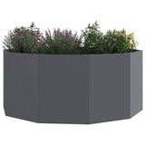 Fioriera Antracite 120 x 120 x 50 cm Acciaio