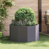 Fioriera Nero 90 x 90 x 50 cm Acciaio