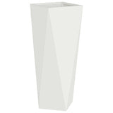 Fioriera 2 pcs Bianco 30 x 30 x 75 cm Acciaio
