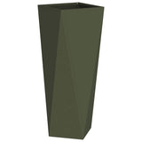Fioriera 2 pcs Verde oliva 30 x 30 x 75 cm Acciaio