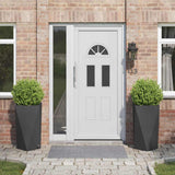 Fioriera 2 pcs Nero 40 x 40 x 75 cm Acciaio