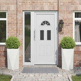 Fioriera 2 pcs Bianco 40 x 40 x 75 cm Acciaio