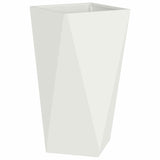 Fioriera 2 pcs Bianco 40 x 40 x 75 cm Acciaio