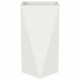 Fioriera 2 pcs Bianco 40 x 40 x 75 cm Acciaio