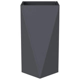 Fioriera 2 pcs Antracite 40 x 40 x 75 cm Acciaio