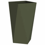 Fioriera 2 pcs Verde oliva 40 x 40 x 75 cm Acciaio