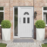 Fioriera 2 pcs Bianco 50 x 50 x 75 cm Acciaio