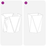 Fioriera 2 pcs Verde oliva 50 x 50 x 75 cm Acciaio