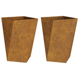 Fioriera 2 pcs Ruggine 50 x 50 x 75 cm