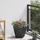 Fioriera 2 pcs Nero 30 x 30 x 30 cm Acciaio