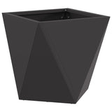 Fioriera 2 pcs Nero 30 x 30 x 30 cm Acciaio