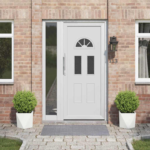 Fioriera 2 pcs Bianco 30 x 30 x 30 cm Acciaio