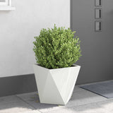 Fioriera Bianco 40 x 40 x 40 cm Acciaio