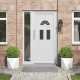 Fioriera 2 pcs Bianco 40 x 40 x 40 cm Acciaio