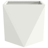 Fioriera 2 pcs Bianco 40 x 40 x 40 cm Acciaio