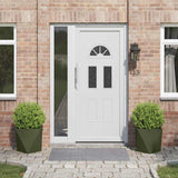 Fioriera 2 pcs Verde oliva 40 x 40 x 40 cm Acciaio