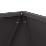 Fioriera 2 pcs Nero 50 x 50 x 50 cm Acciaio