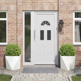 Fioriera 2 pcs Bianco 50 x 50 x 50 cm Acciaio