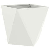 Fioriera 2 pcs Bianco 50 x 50 x 50 cm Acciaio