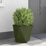 Fioriera 2 pcs Verde oliva 50 x 50 x 50 cm Acciaio