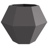 Fioriera 2 pcs Nero 100 x 100 x 80 cm Acciaio