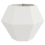 Fioriera 2 pcs Bianco 100 x 100 x 80 cm Acciaio